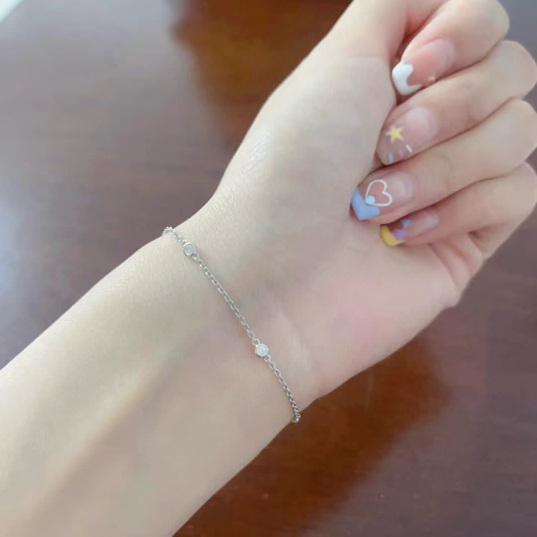Tiffany & Co Elegant Silver Diamond Bracelet